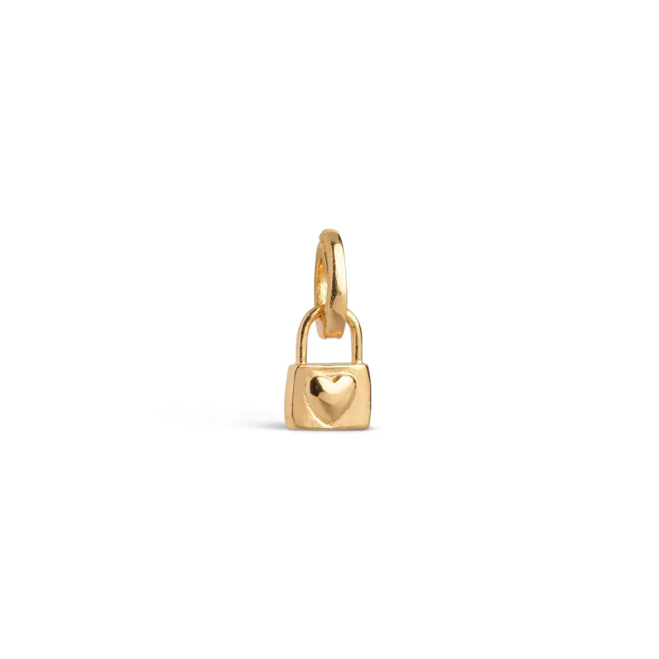 Enamel Locked Love charm 10x7 mm hengelås