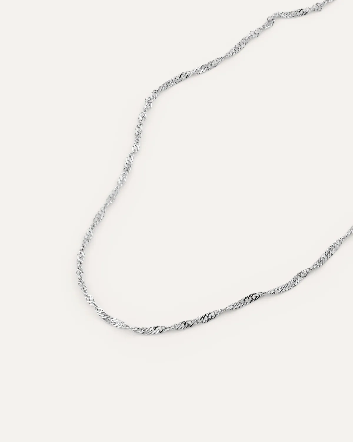 Mockberg Twirl Necklace halskjede 400 mm sølv