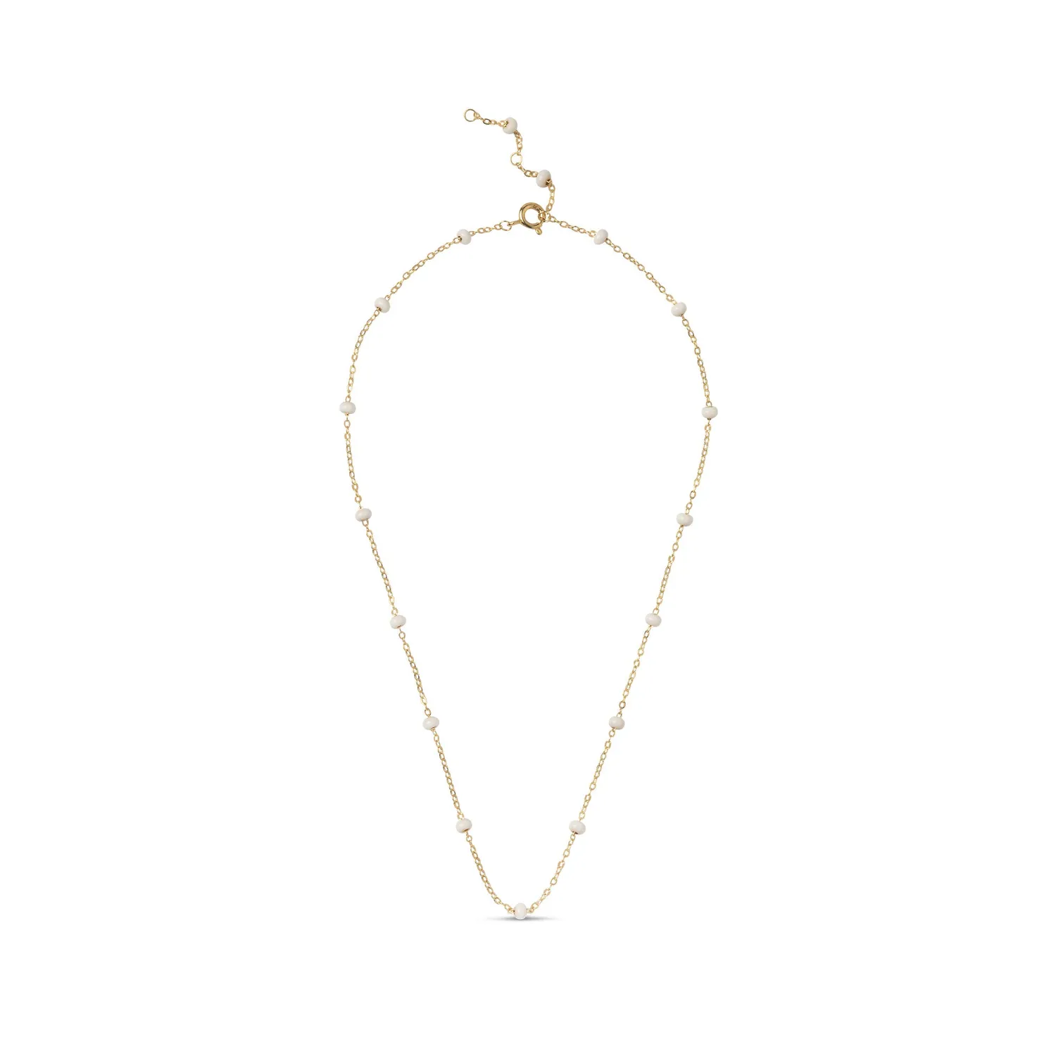 Enamel Lola Bold halskjede Daisy krem