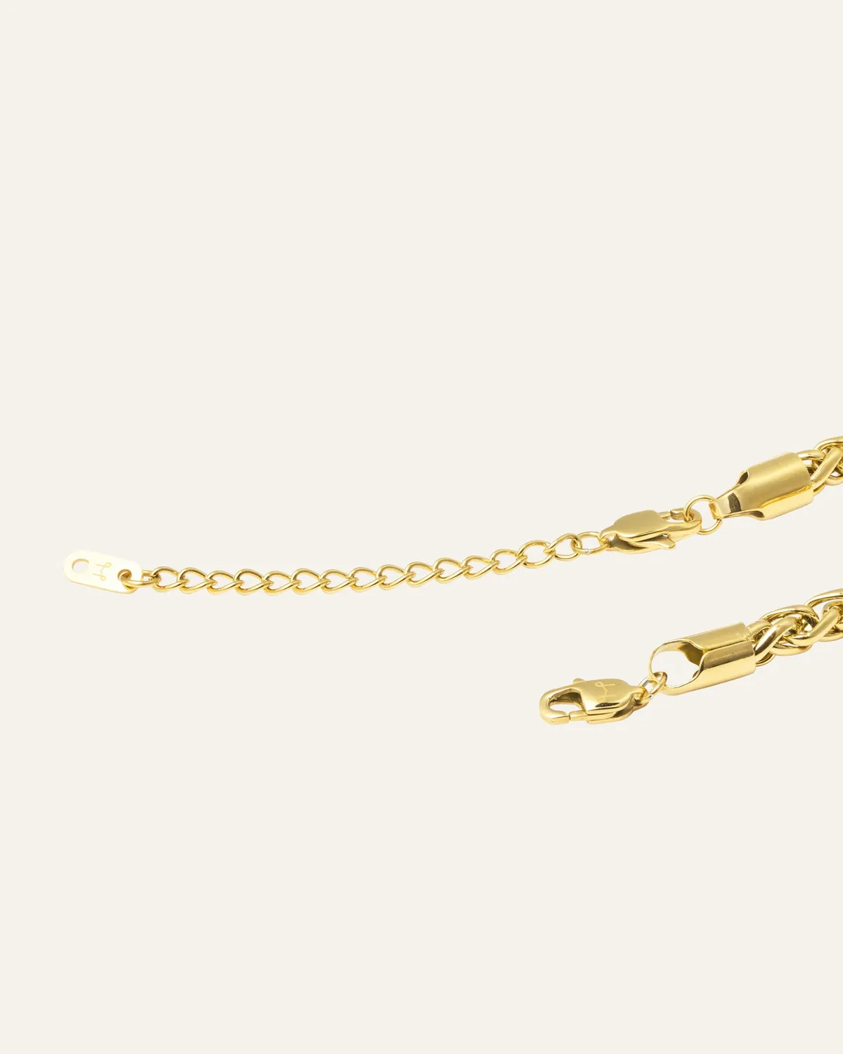 Mockberg Rebel Chain Thin Necklace halskjede gull 450 mm
