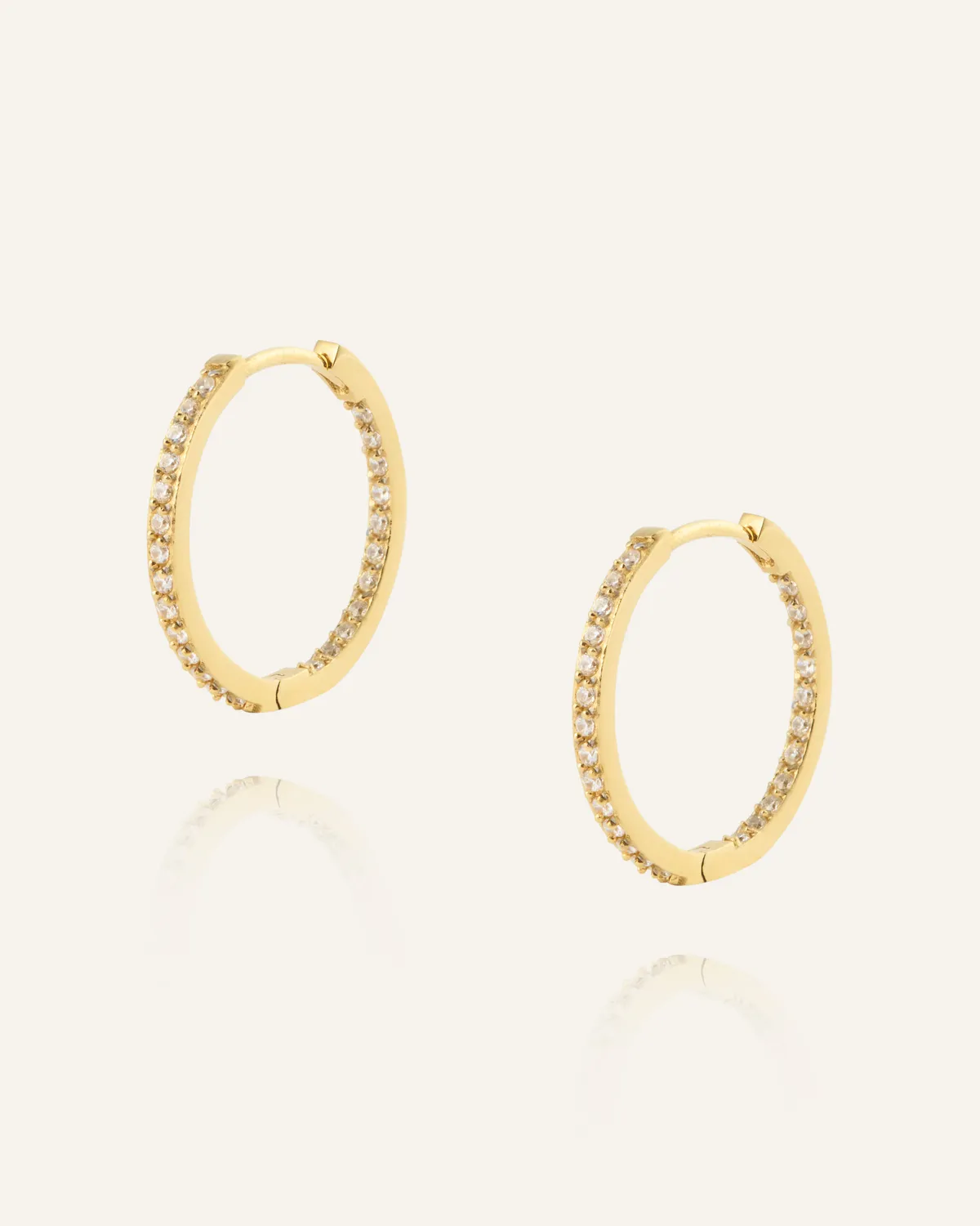 Mockberg Sparkle Large Hoops øredobber gull 20 mm