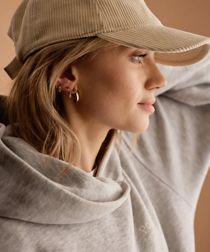 Blomdahl Pendant Plain Curved øredobber gull titan