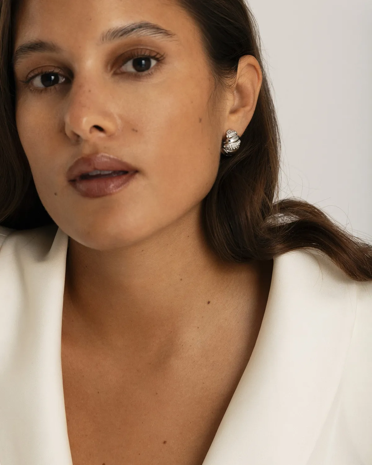 Mockberg Noela Medium Hoops øredobber 19 mm sølv
