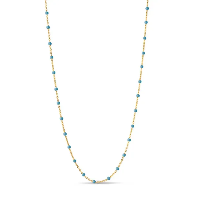 Enamel Lola Sky halskjede 42 cm forgylt resirkulert sølv