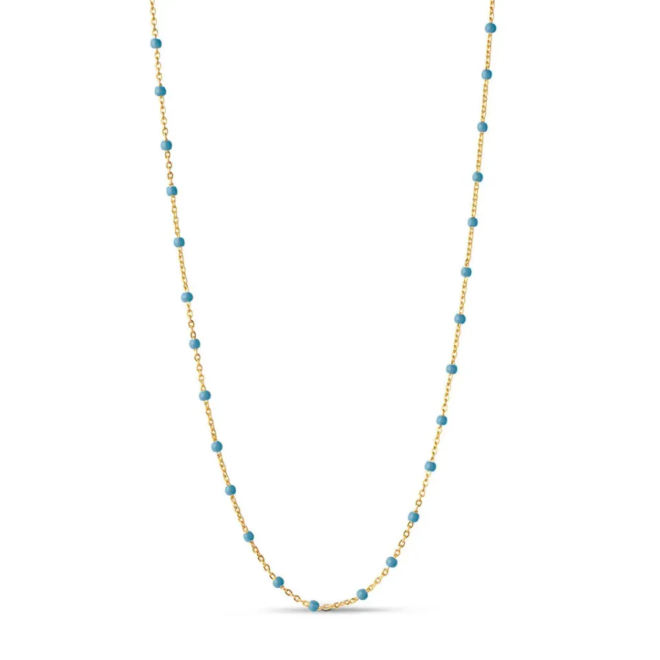 Enamel Lola Sky halskjede 42 cm forgylt resirkulert sølv