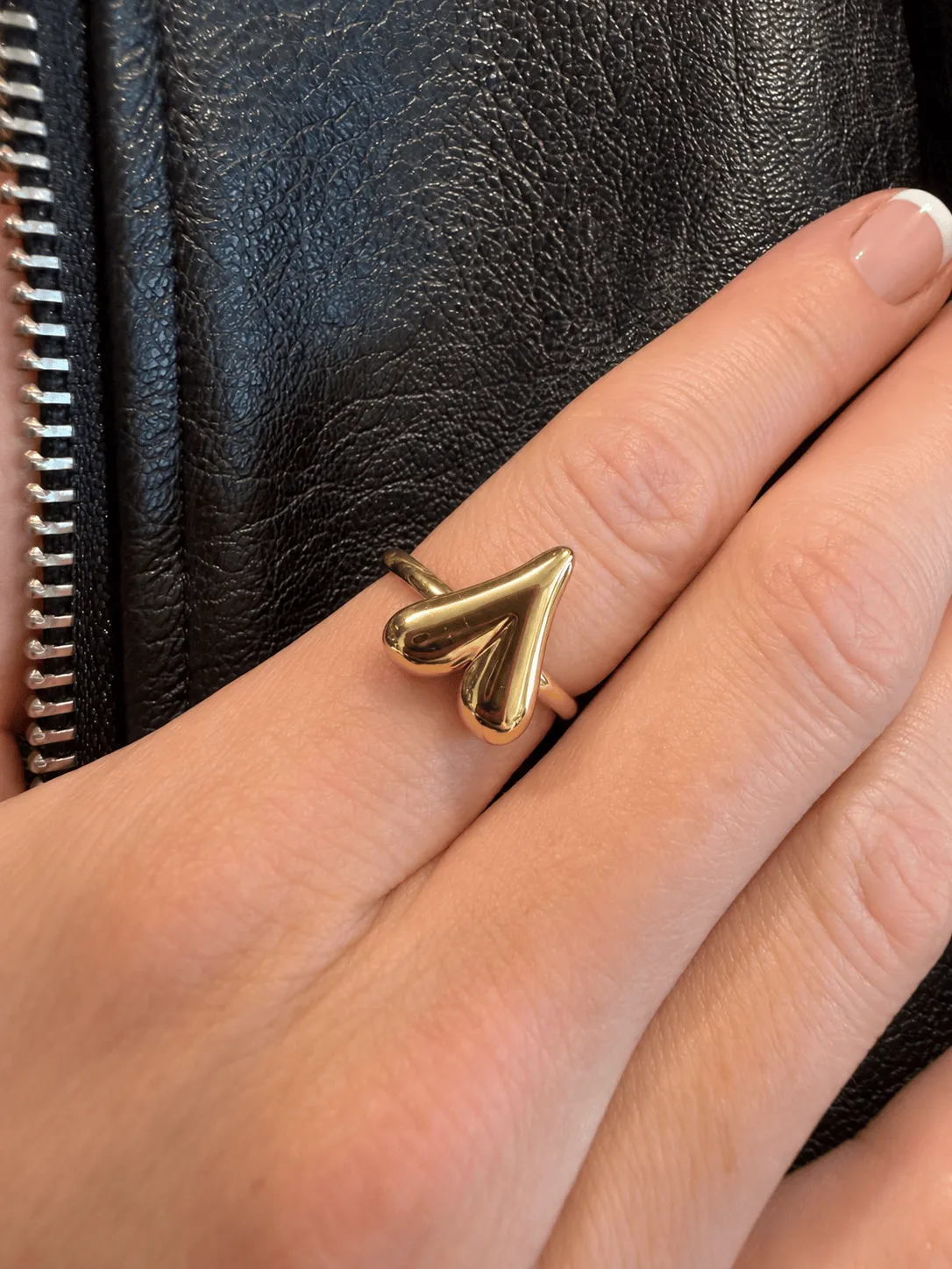 Mea Nani Golden Heart ring 14K gull justerbar