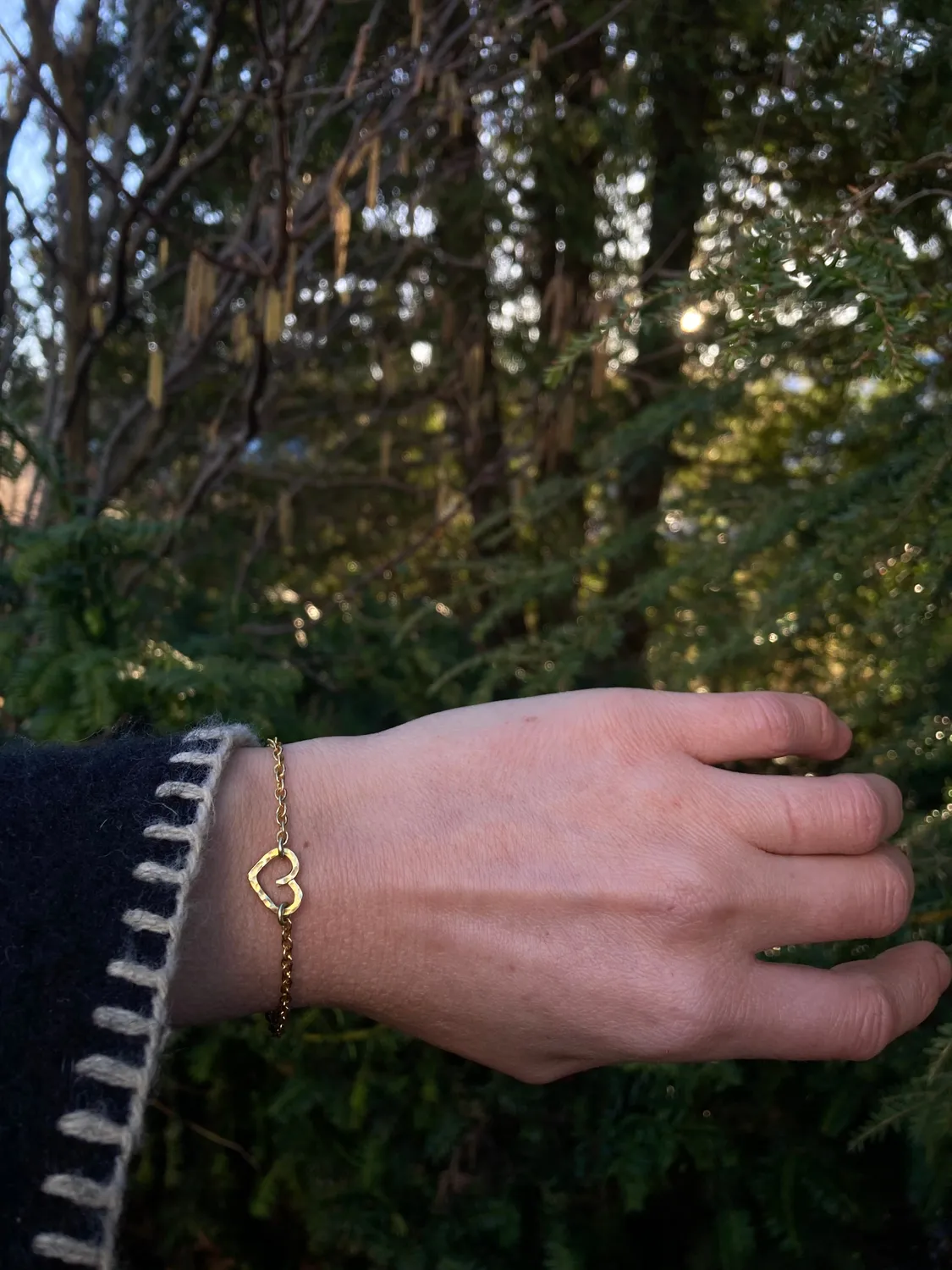 Sivia Smykkedesign Åpent Hjerte armbånd sølv 15-19 cm 12 mm