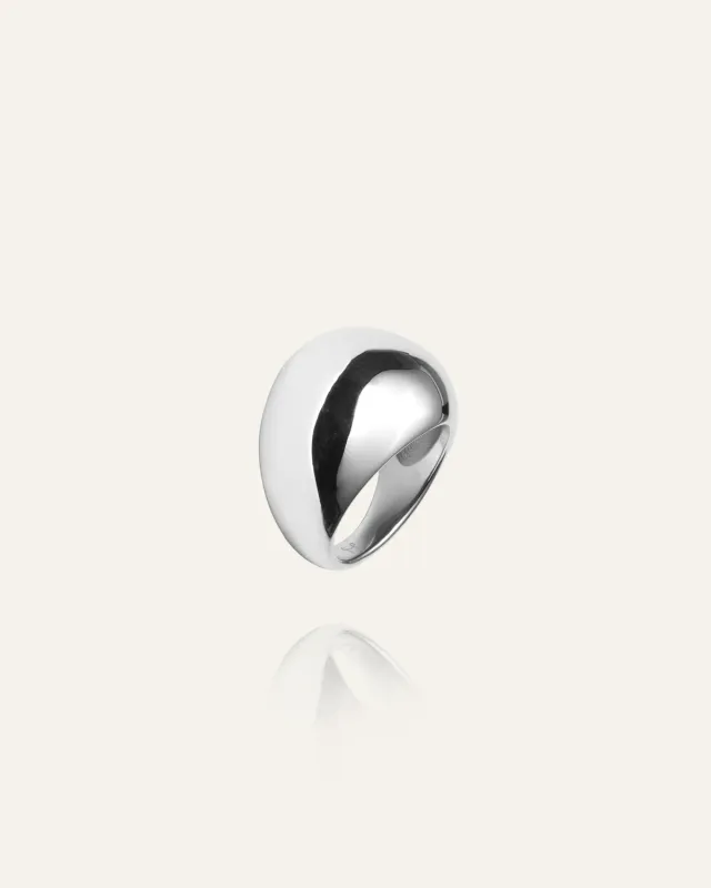 Mockberg Sonja Ring ring sølv bred vattentålig