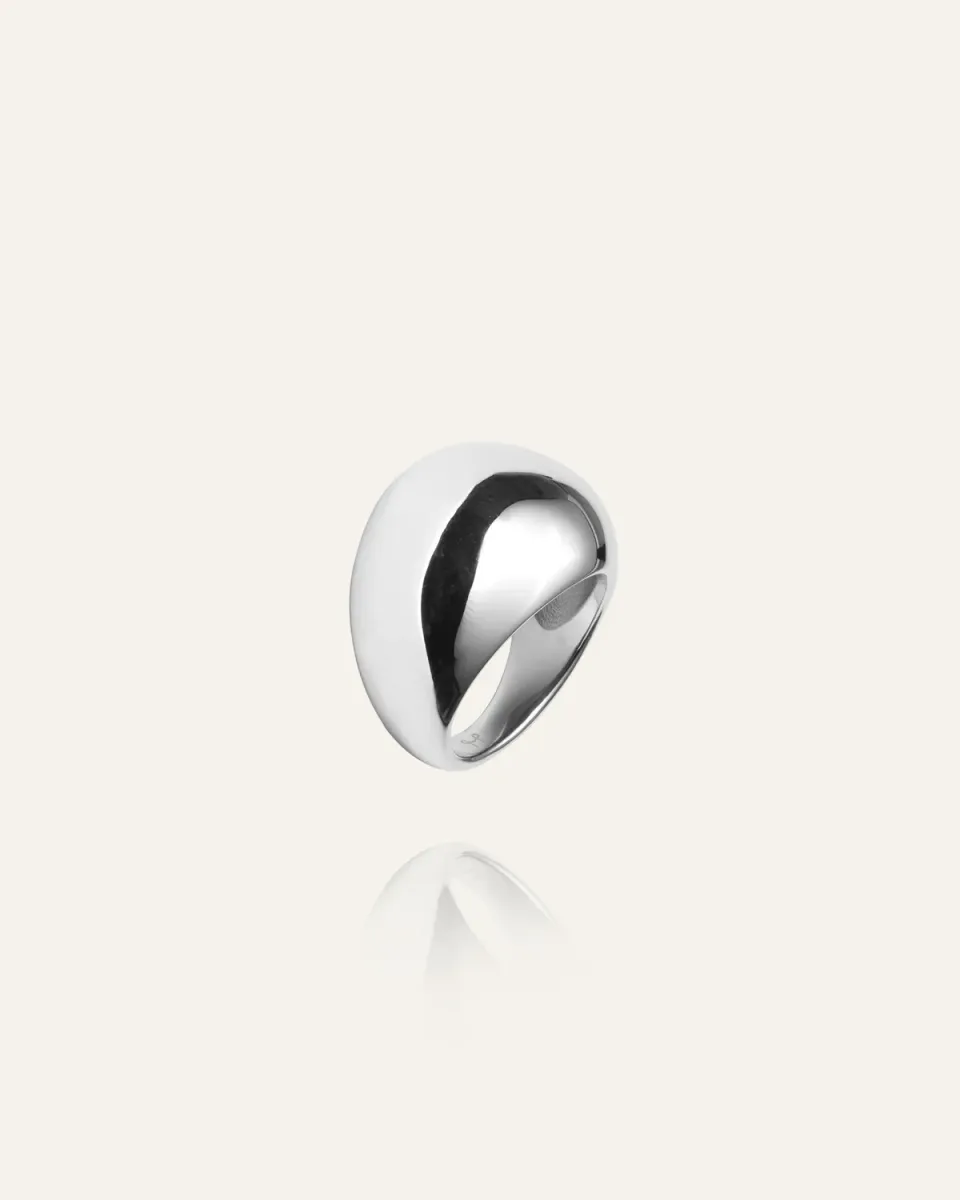 Mockberg Sonja Ring ring sølv bred vattentålig