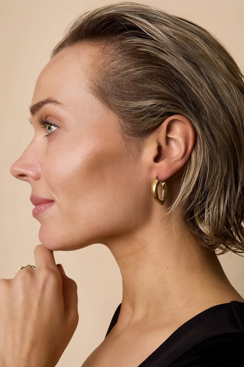 Mea Nani Aure hoops øreringer 14K matt