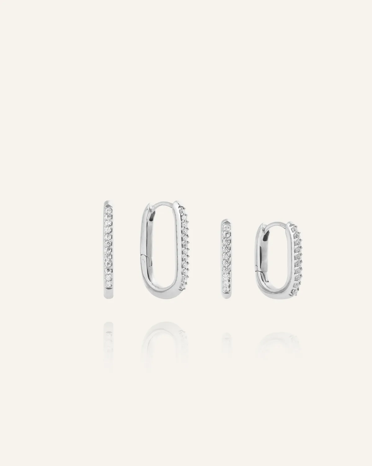 Mockberg Sparkle Medium U-Hoops øredobber sølv 19,5 mm