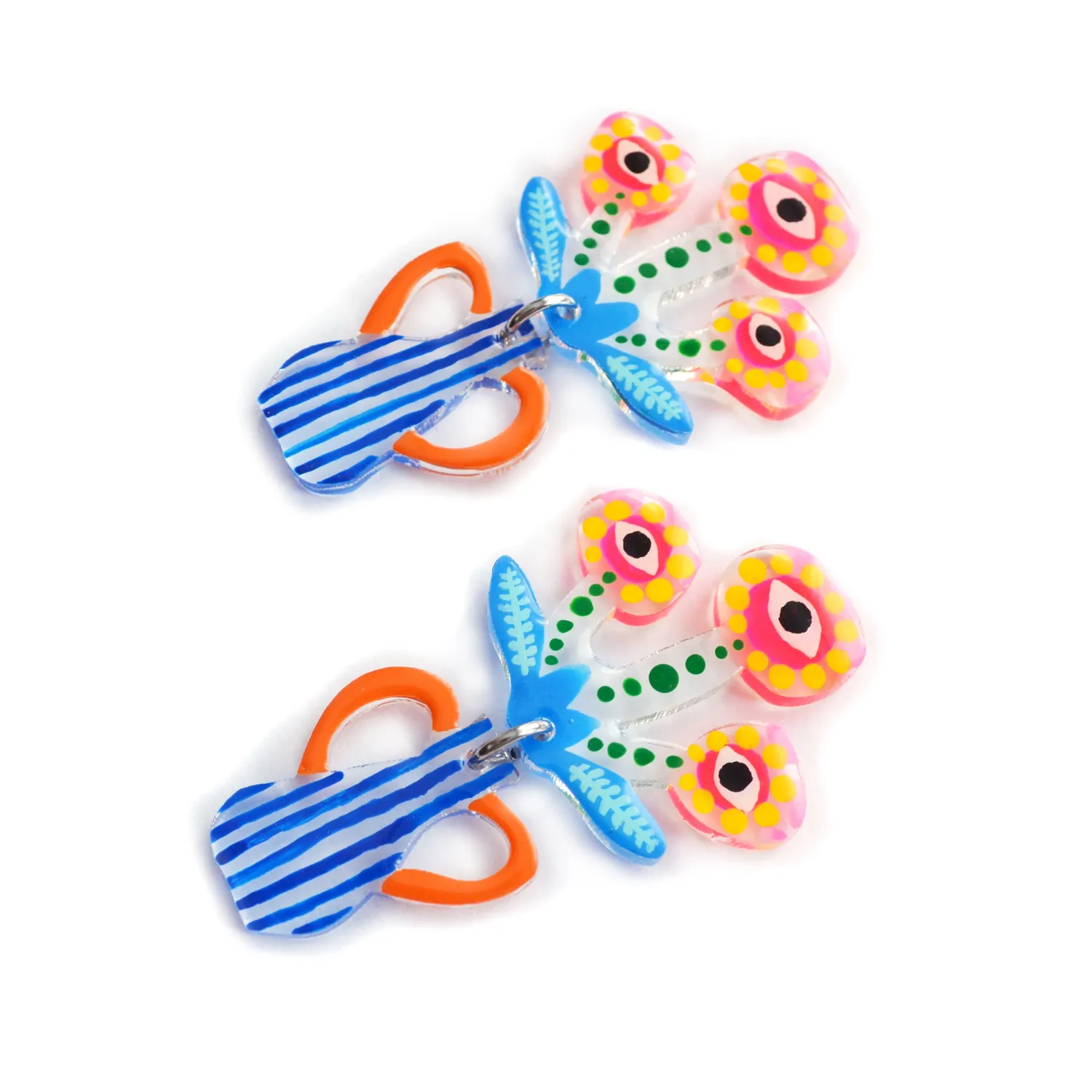 BooandBooFactory Alien Eye Flower øredobber akrylblomst