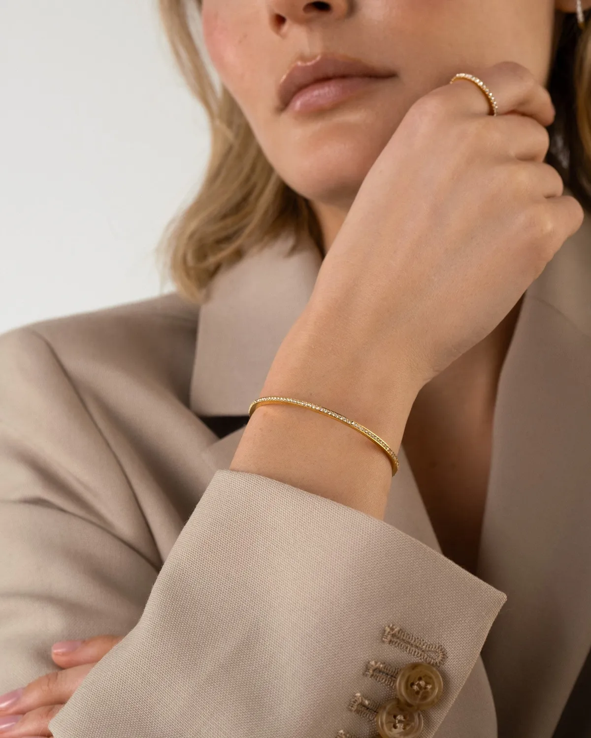 Mockberg Fancy Bangle Small armbånd gull