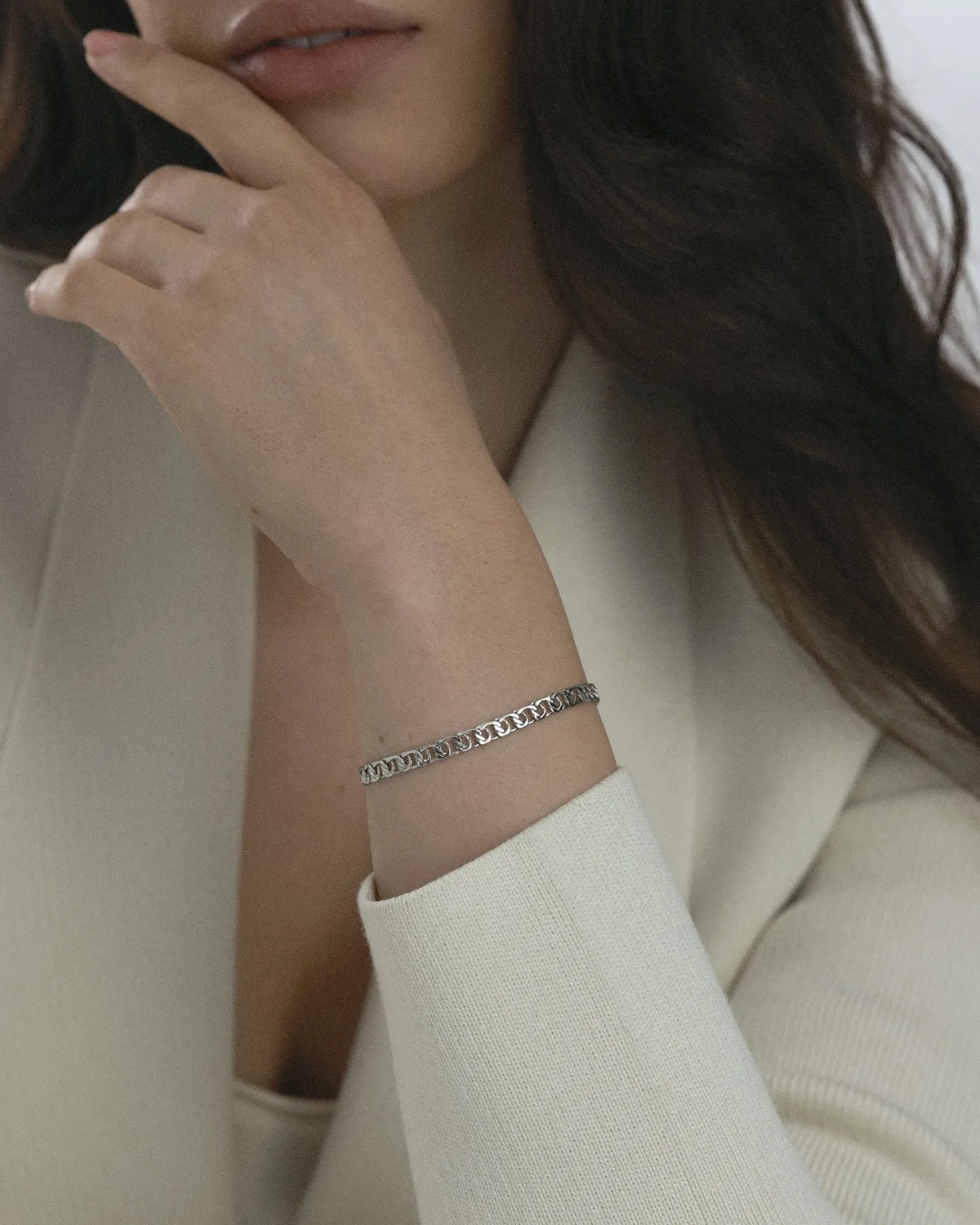 Mockberg Infinity Bracelet armbånd sølv 200 mm vanntett