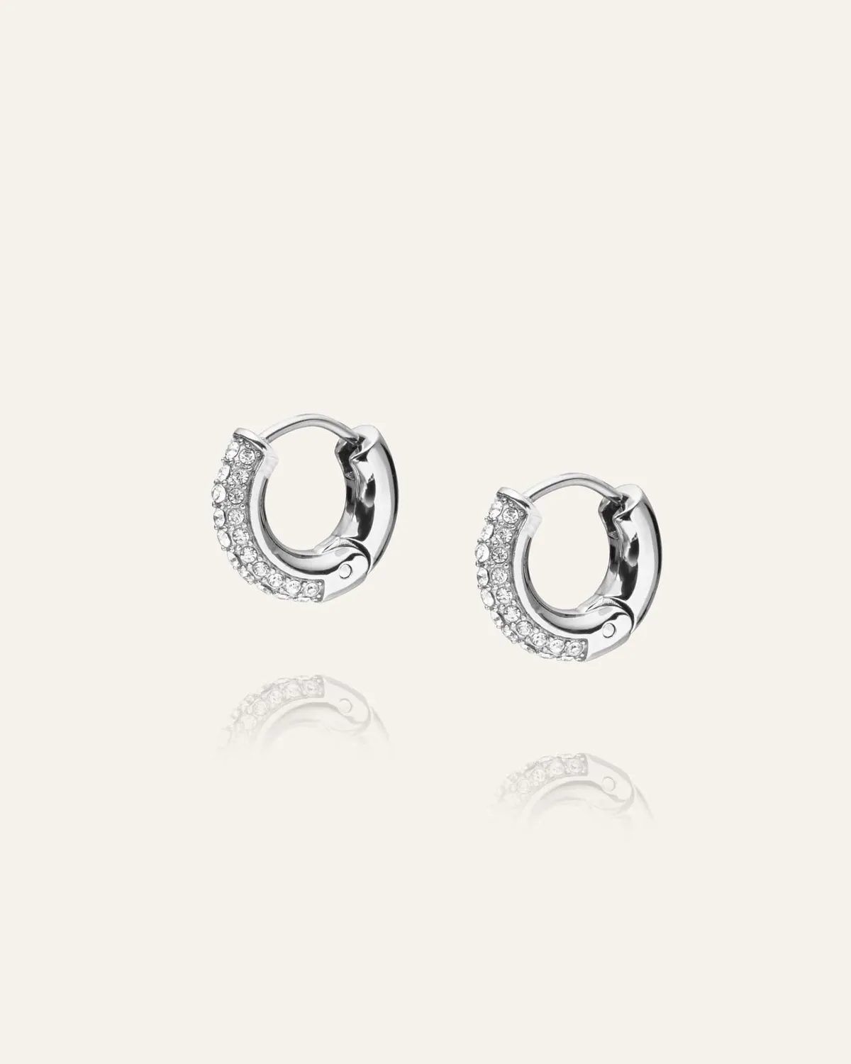 Mockberg Pavé Everyday Small Hoops øreringer 14 mm