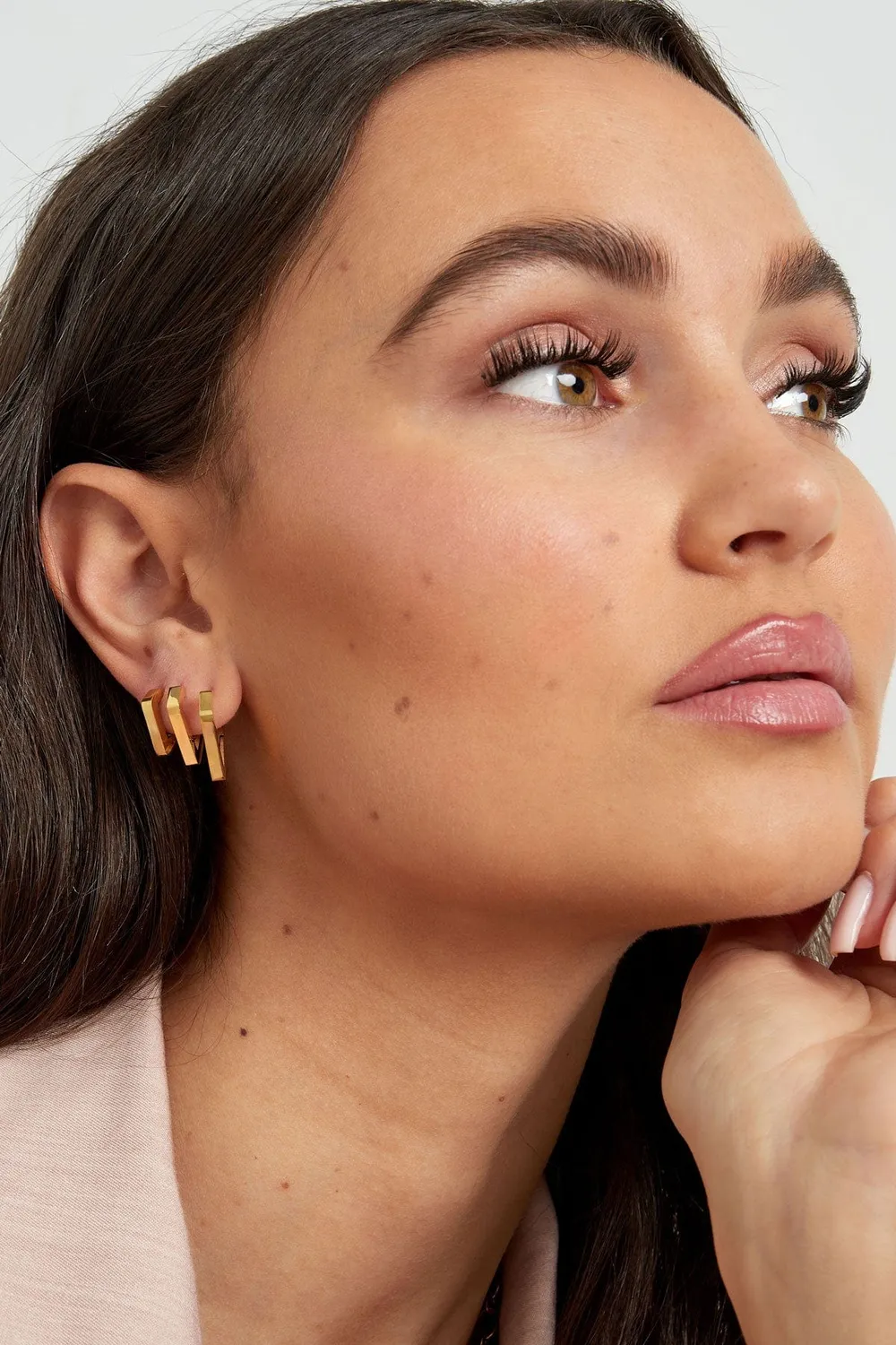 Mea Nani Diamond Hoops øredobber gull 14K