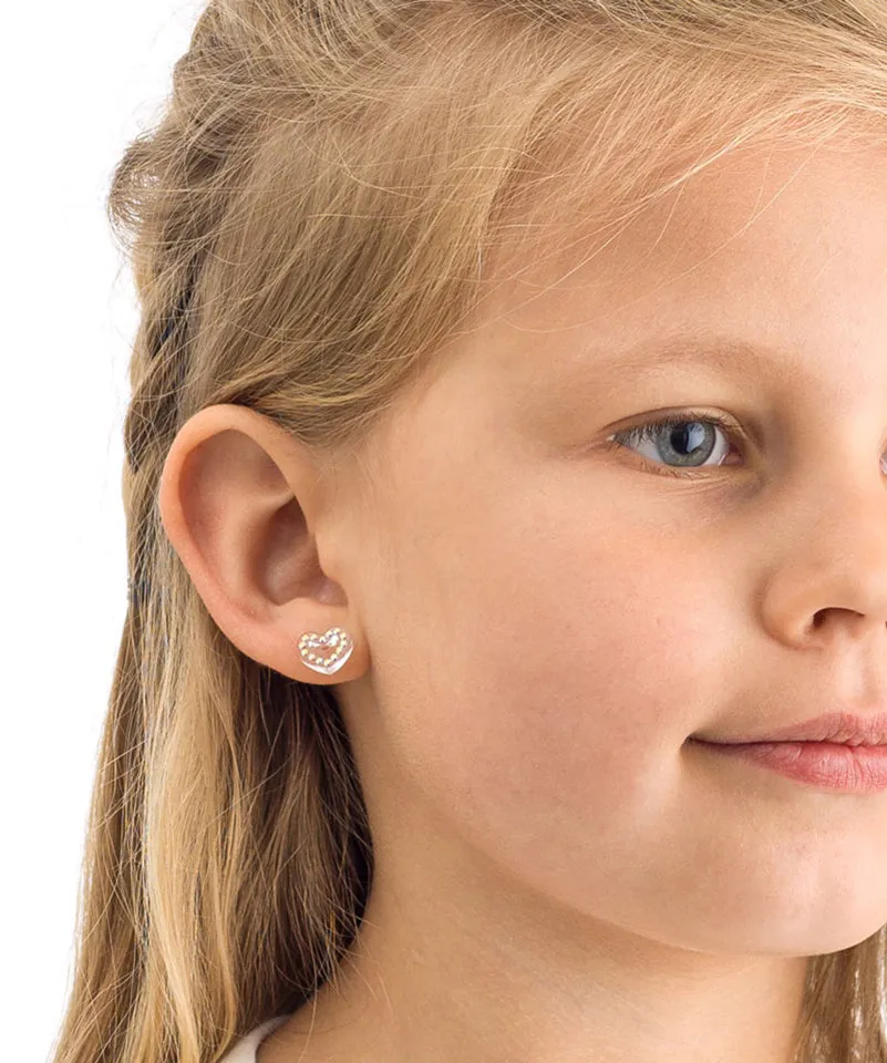 Blomdahl Brilliance Heart Hollow øredobber rainbow 10 mm