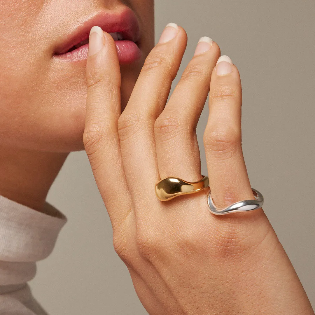 Enamel Agnete Small ring sølv resirkulert