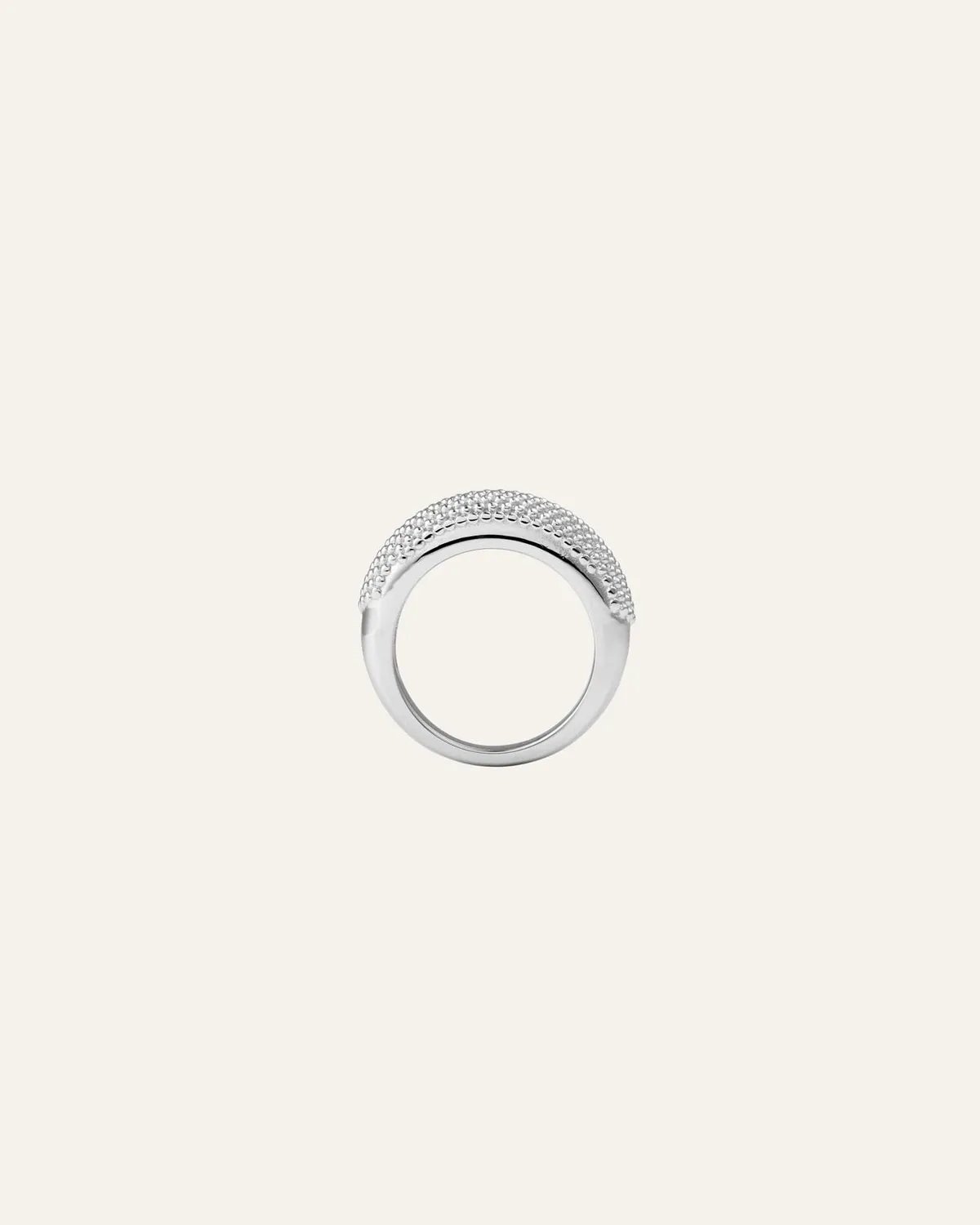 Mockberg Honey Ring ring sølv strukturert