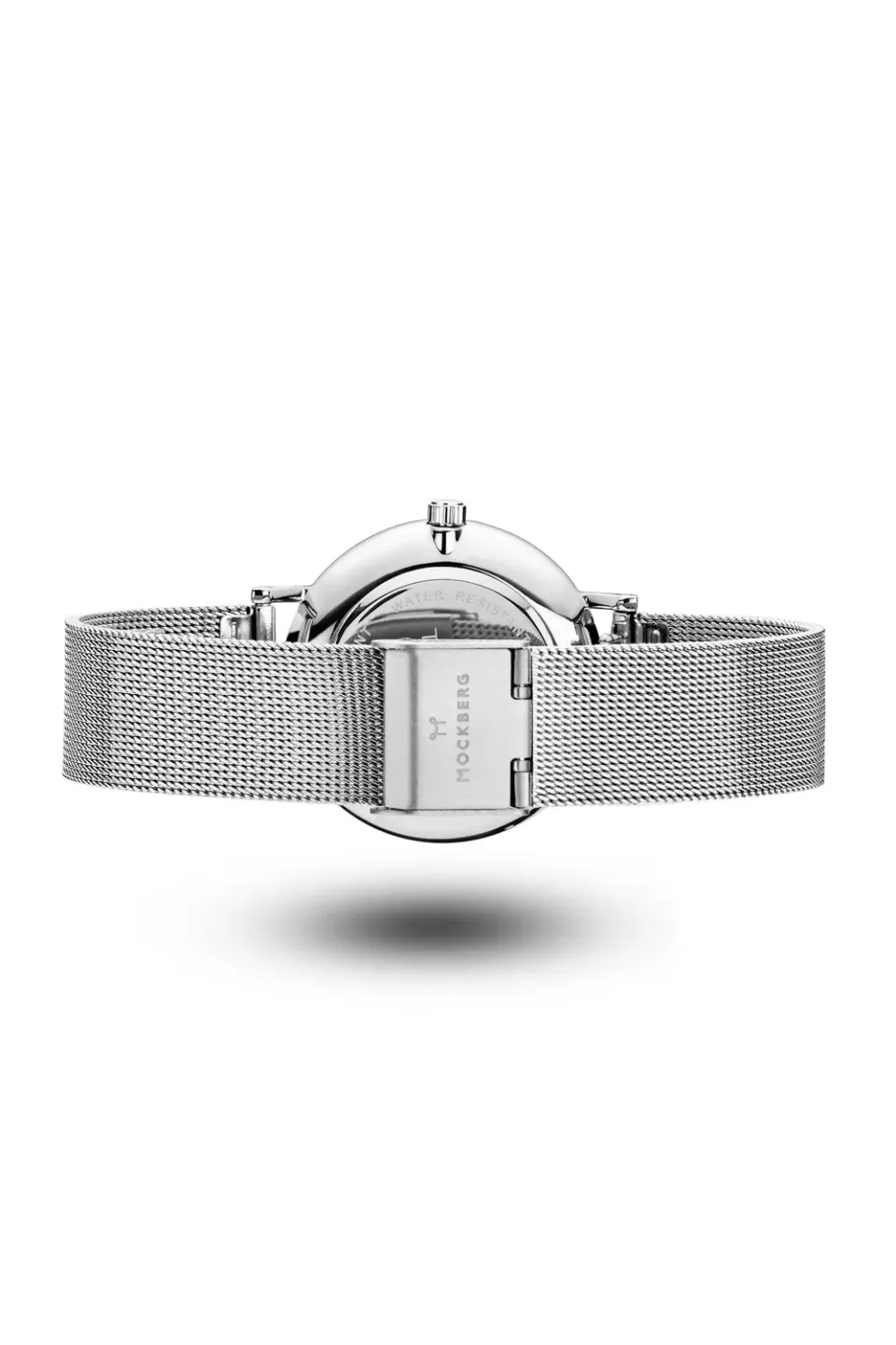 Mockberg mesh klokkereim sølv 28 mm stål