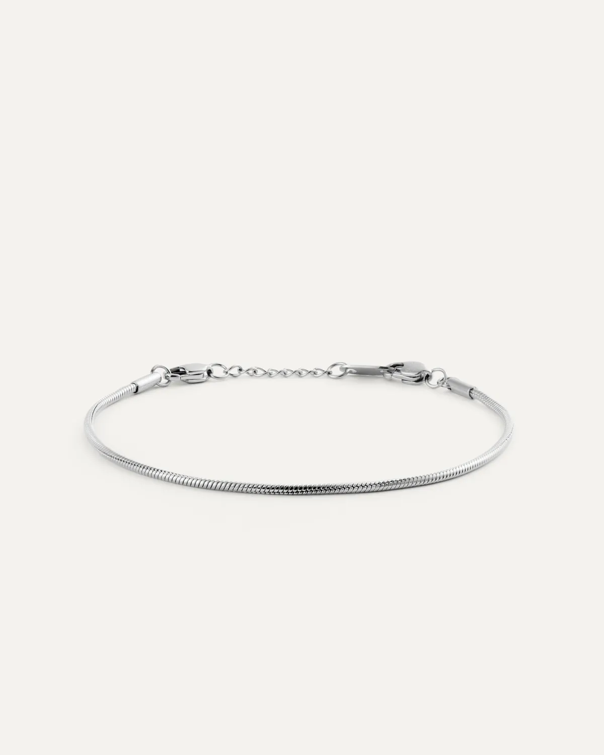 Mockberg Snake Chain armbånd sølv smalt