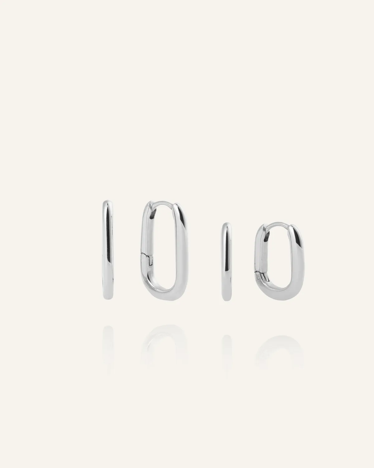 Mockberg Slim Small U-Hoops øreringer sølv 14,5 mm