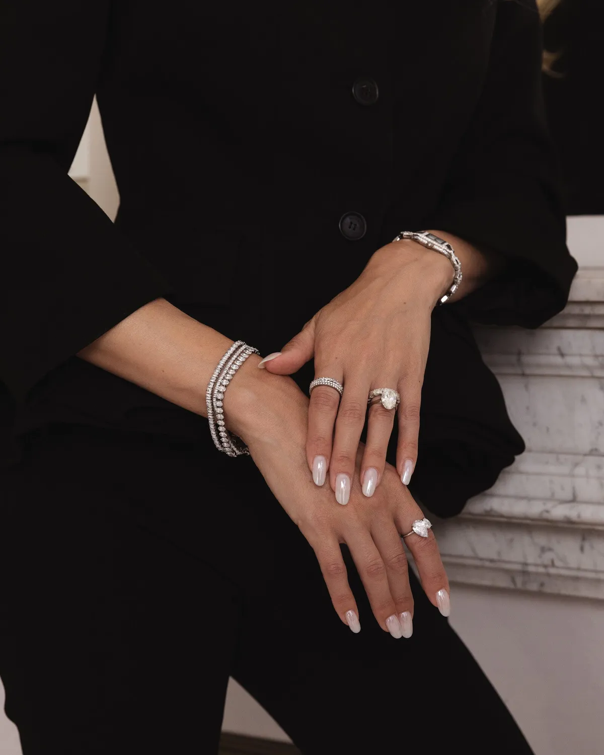 Mockberg Margaux Steel armbånd sølv zirkonia