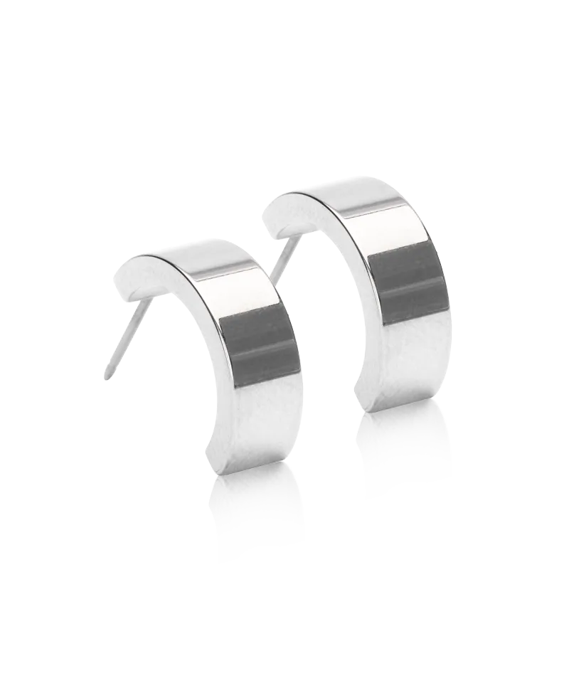 Blomdahl Pendant Plain Grand Curved øredobb 15 mm titan