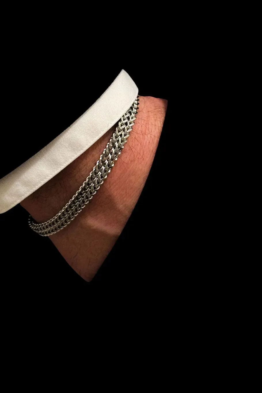Mea Nani herrearmbånd stål sølv 22 cm polert