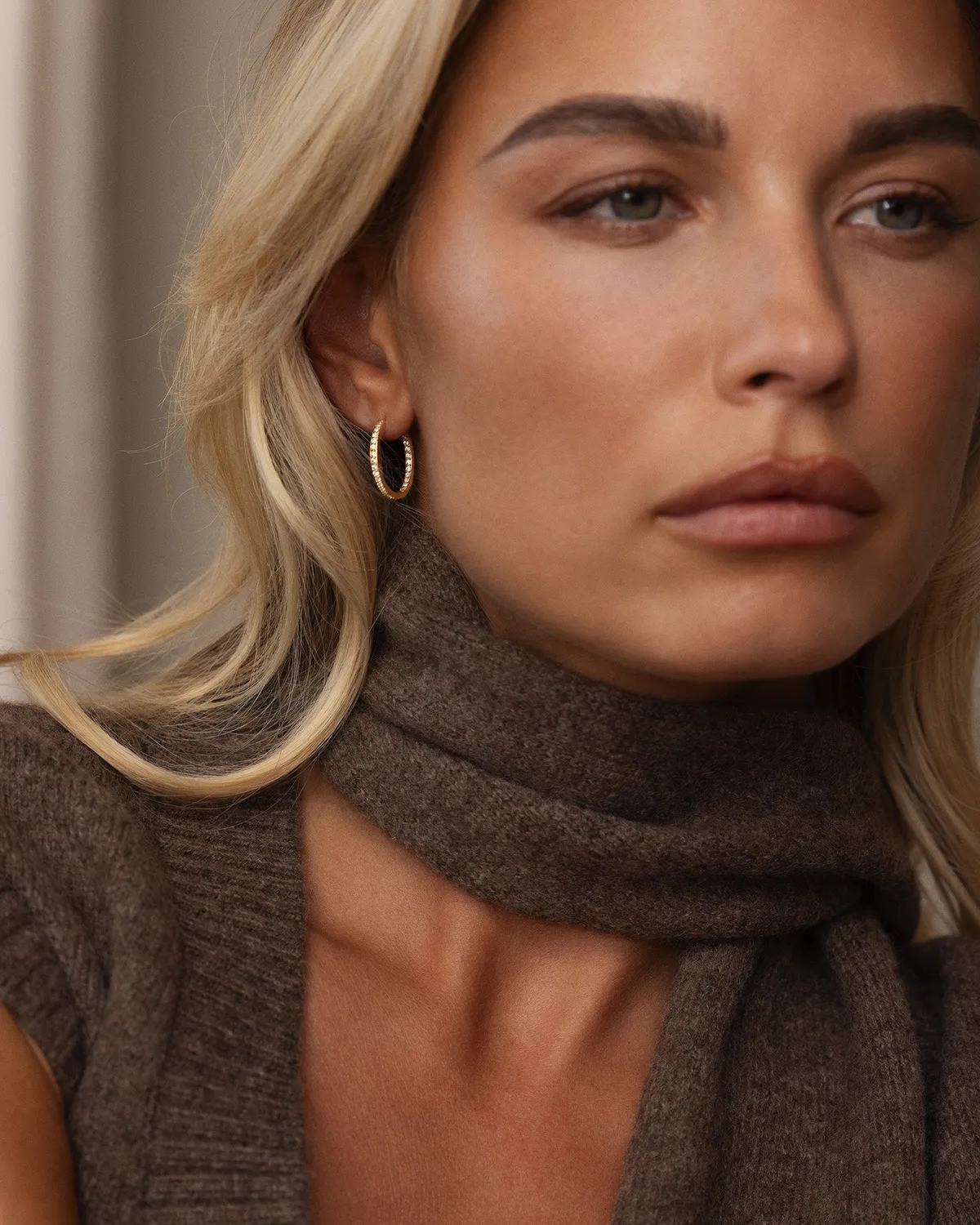Mockberg Sparkle Large Hoops øredobber gull 20 mm