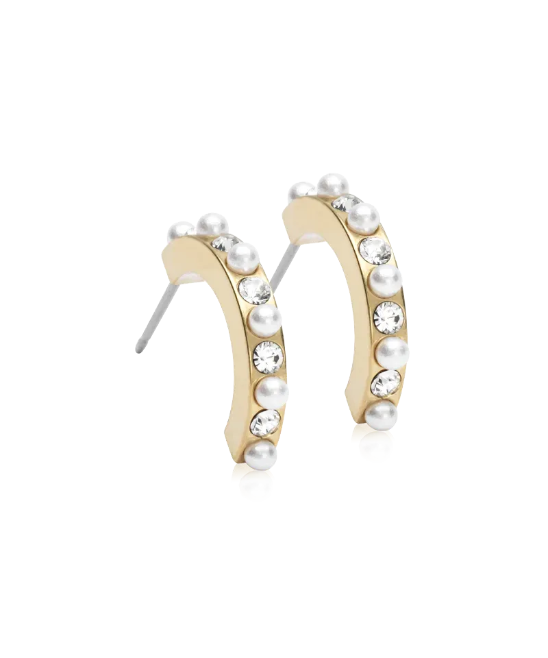 Blomdahl Pendant Mixed Curved øredobber 10/15 mm crystal