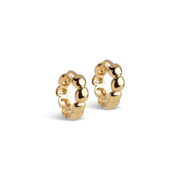 Enamel Nara hoops gull 14 mm resirkulert sølv