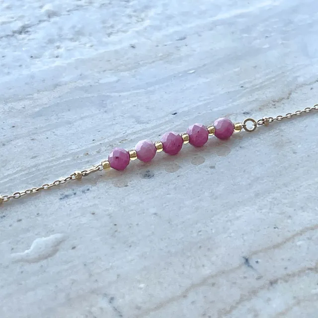 Mea Nani Pink Love armbånd 18K gullbelagt rosa