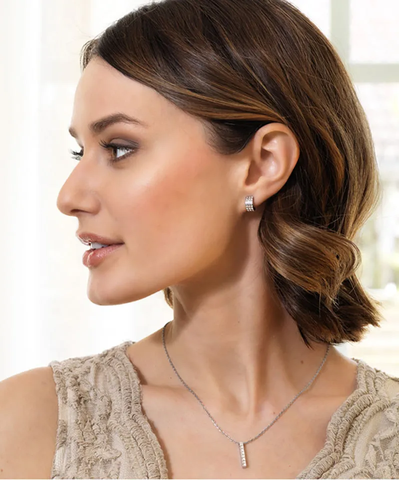 Blomdahl Grand Brilliance Curved øredobber crystal 10 mm titan nikkelfri
