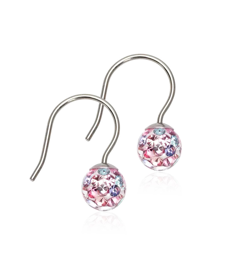 Blomdahl Mini Pendant Crystal Ball øredobber 6 mm titan