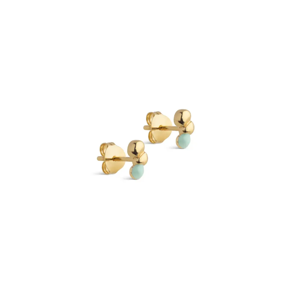 Enamel Nara studs 7 mm mint øredobber