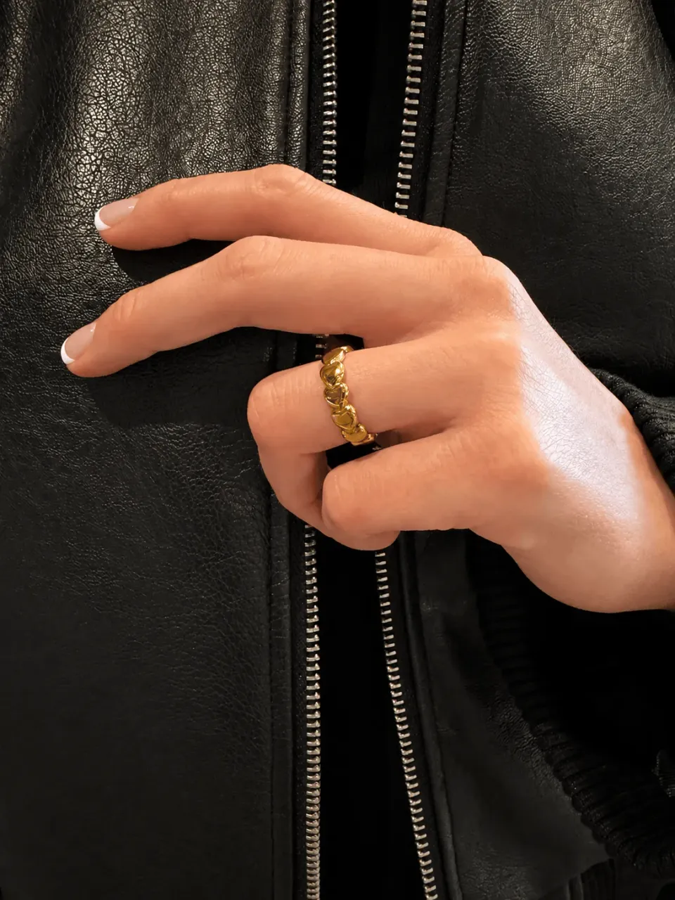 Mea Nani Hello Love ring 14K gull justerbar