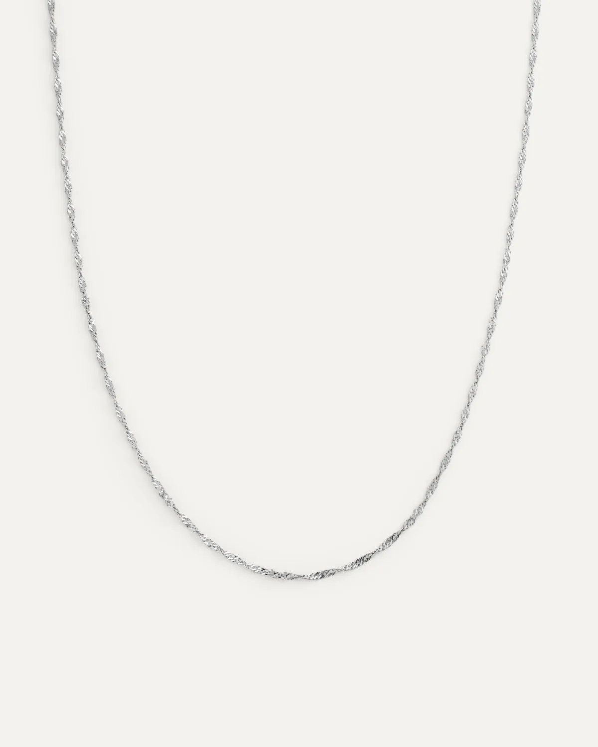 Mockberg Twirl Necklace halskjede 400 mm sølv