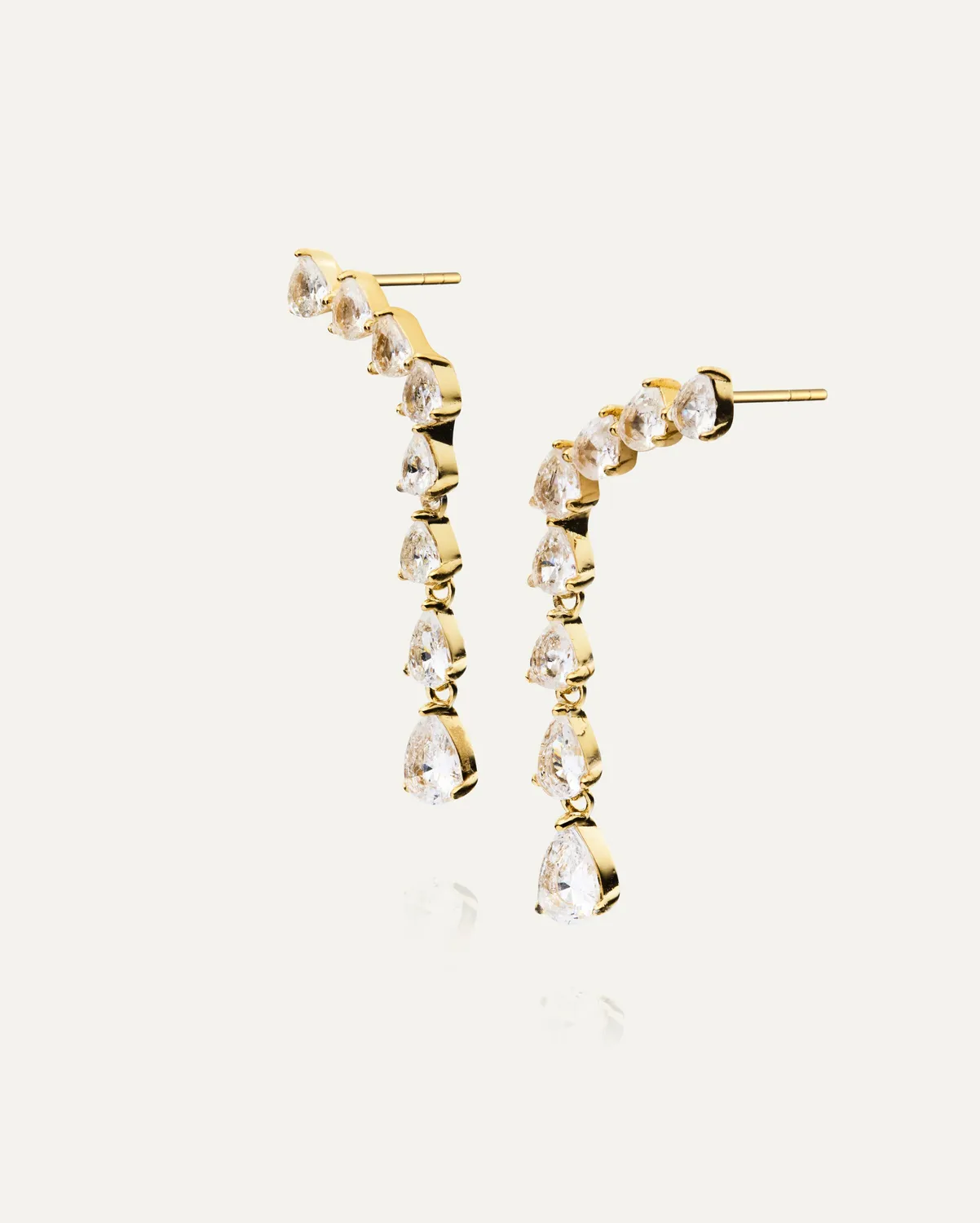 Mockberg Isadora Gold øredobber gull 33 mm