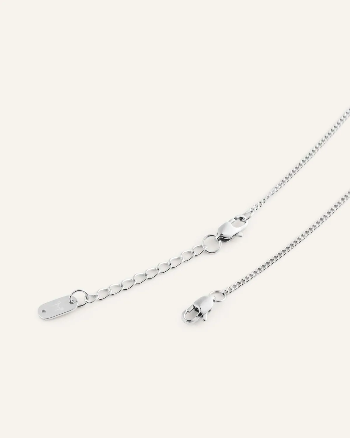 Mockberg Thin Curb Chain armbånd sølv stål