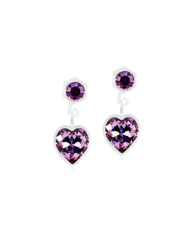 Blomdahl Pendant Heart øredobber plast lys lilla
