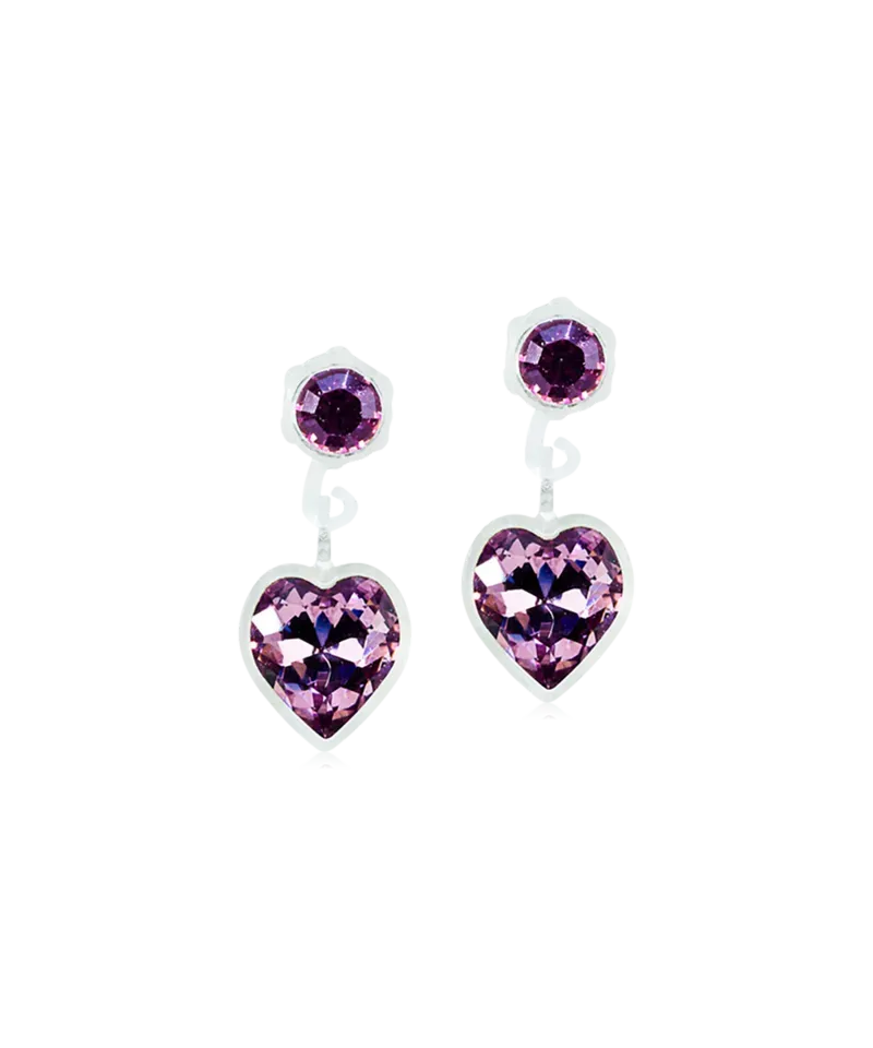 Blomdahl Pendant Heart øredobber plast lys lilla