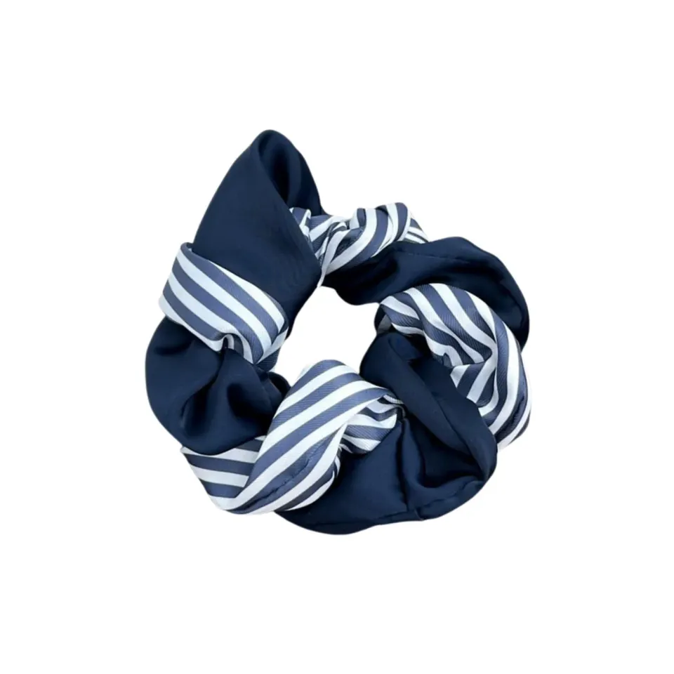 Mea Nani The Hamptons scrunchie marineblå striper