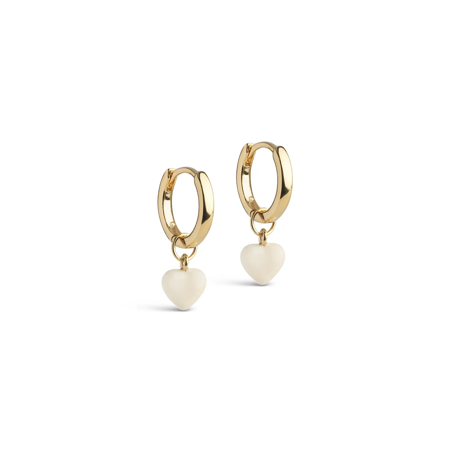 Enamel Amore Classic Daisy smykkesett gull beige