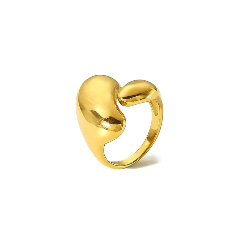 Mea Nani Bergen Chunky ring 17 gullbelagt statement