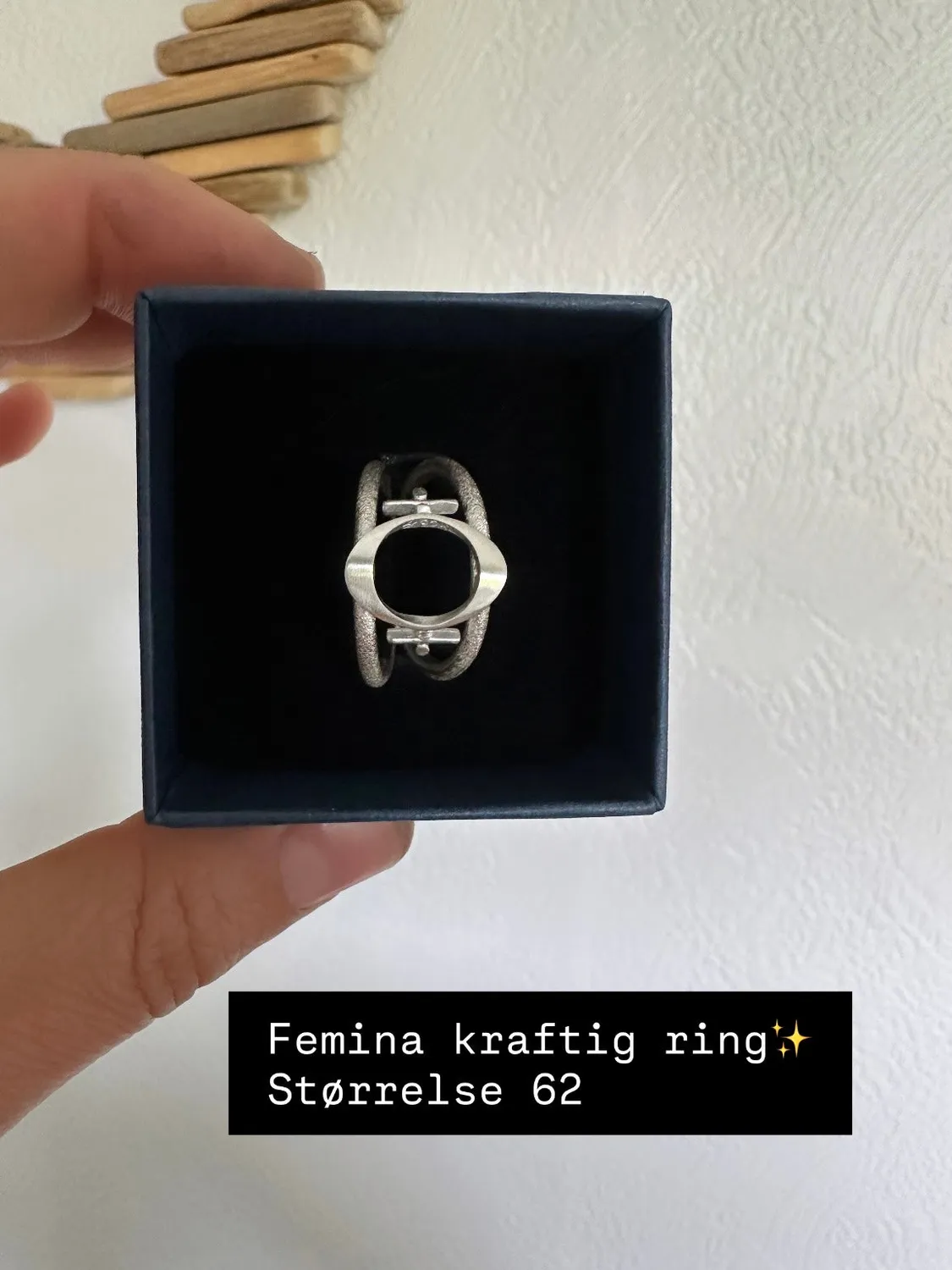 Sivia Femina kraftig ring sølv str 56
