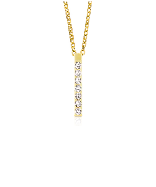 Blomdahl Brilliance Straight halskjede crystal gull