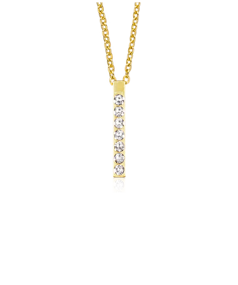 Blomdahl Brilliance Straight halskjede crystal gull