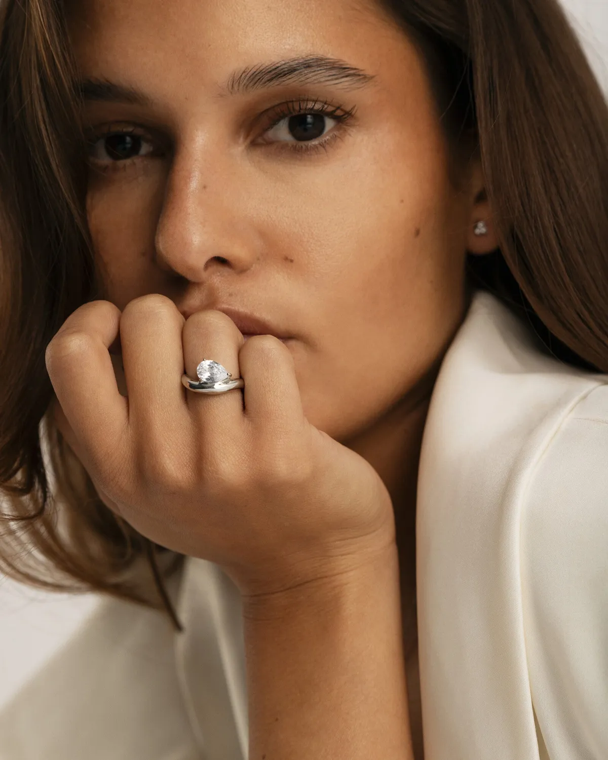 Mockberg Amara Ring ring sølv dråpe