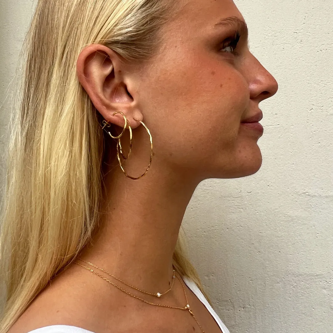 Enamel Organic Arena Small hoops 20 mm gull